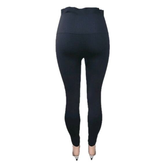 SPANX High Rise Seamless Leggings Women's Size XL Black Pull on Shaping Slimming - Picture 7 of 14